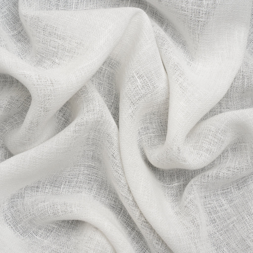 Slubbed Gauzy Drapery Sheer Fabric 118" - Chalk - British Imported