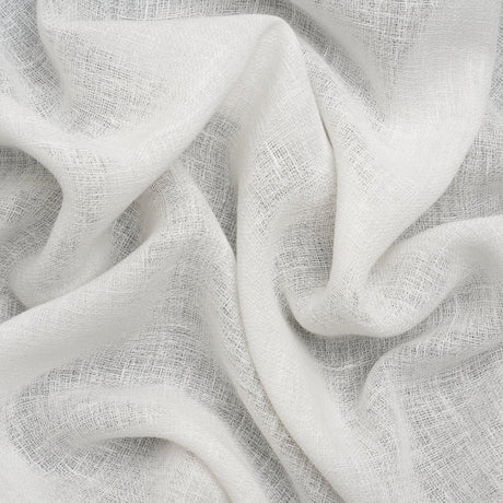 Slubbed Gauzy Drapery Sheer Fabric 118" - Chalk - British Imported
