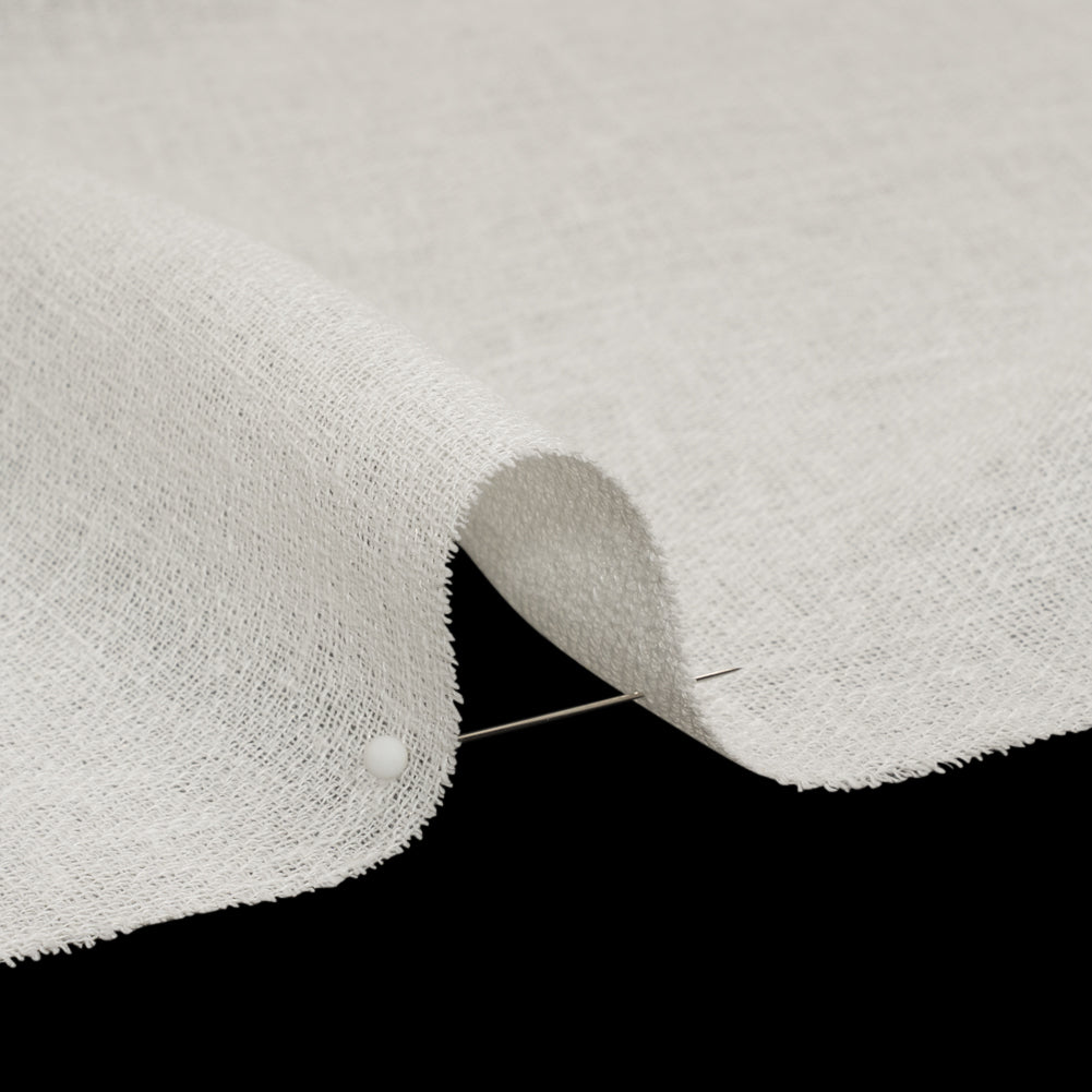 Slubbed Gauzy Drapery Sheer Fabric 118" - Ivory - British Imported
