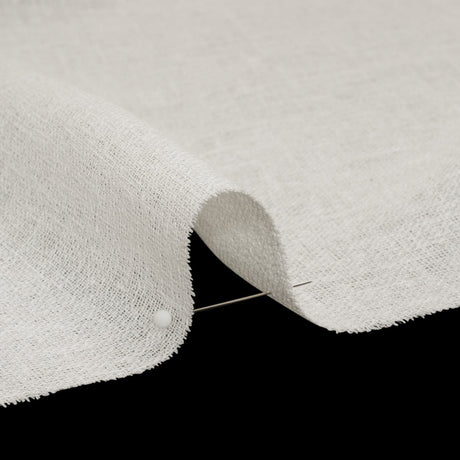 Slubbed Gauzy Drapery Sheer Fabric 118" - Ivory - British Imported