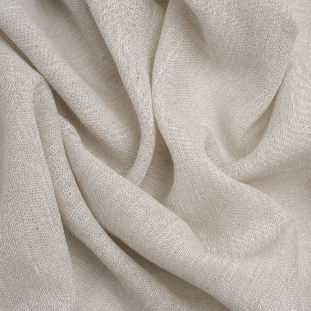Slubbed Gauzy Drapery Sheer Fabric 118" - Silver - British Imported