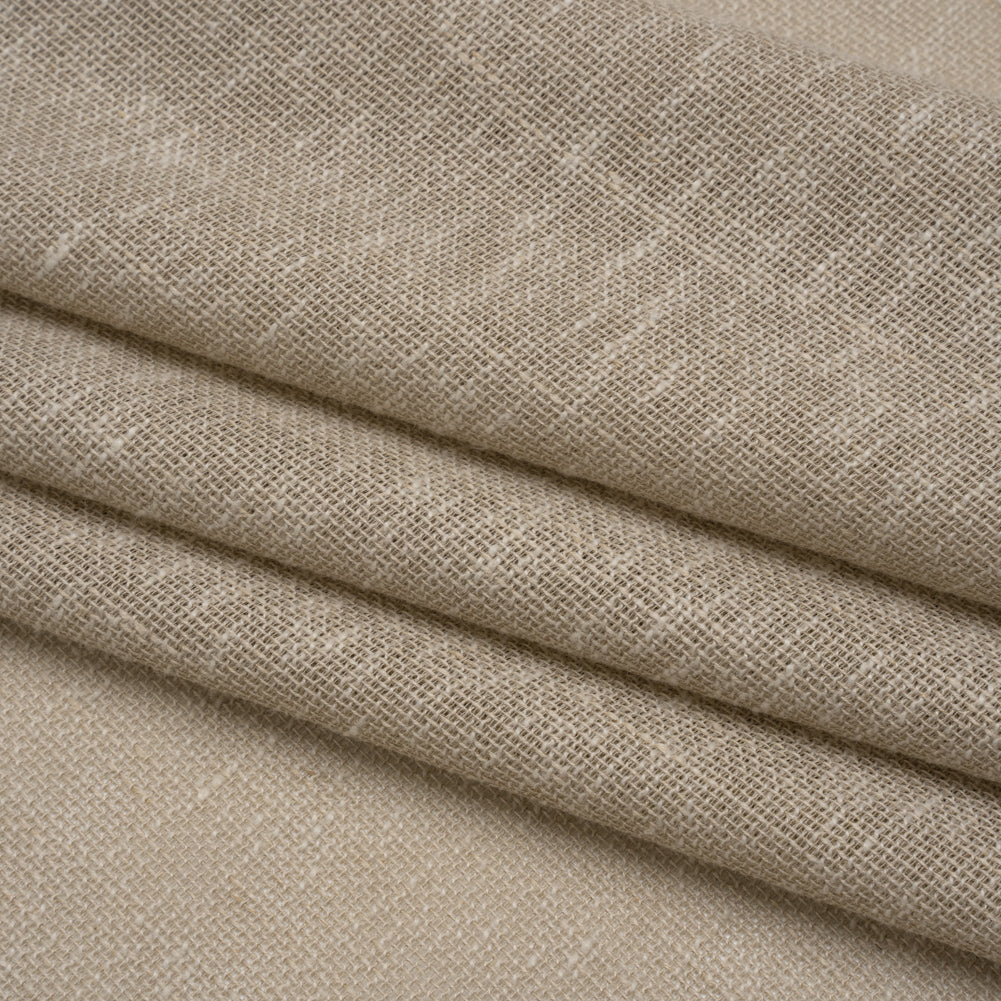 Slubbed Open Weave Drapery Sheer Fabric 118" - Driftwood - British Imported