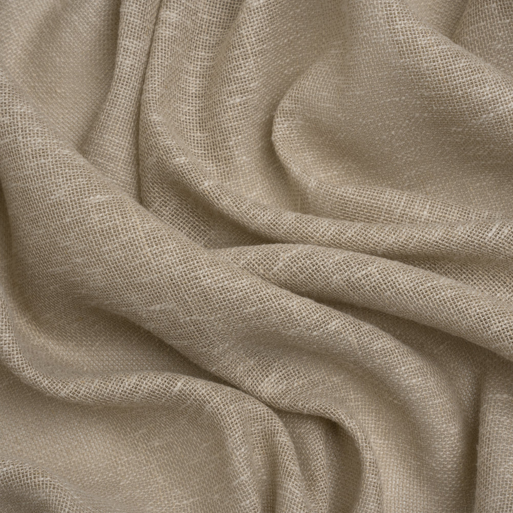 Slubbed Open Weave Drapery Sheer Fabric 118" - Driftwood - British Imported