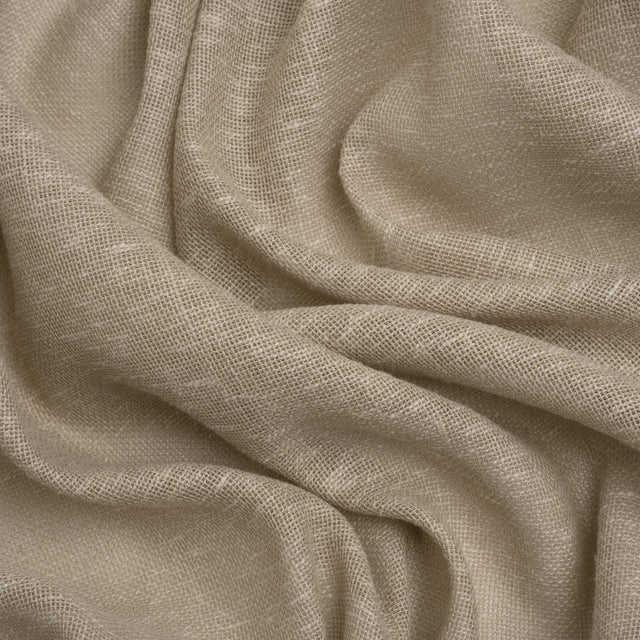 Slubbed Open Weave Drapery Sheer Fabric 118" - Driftwood - British Imported