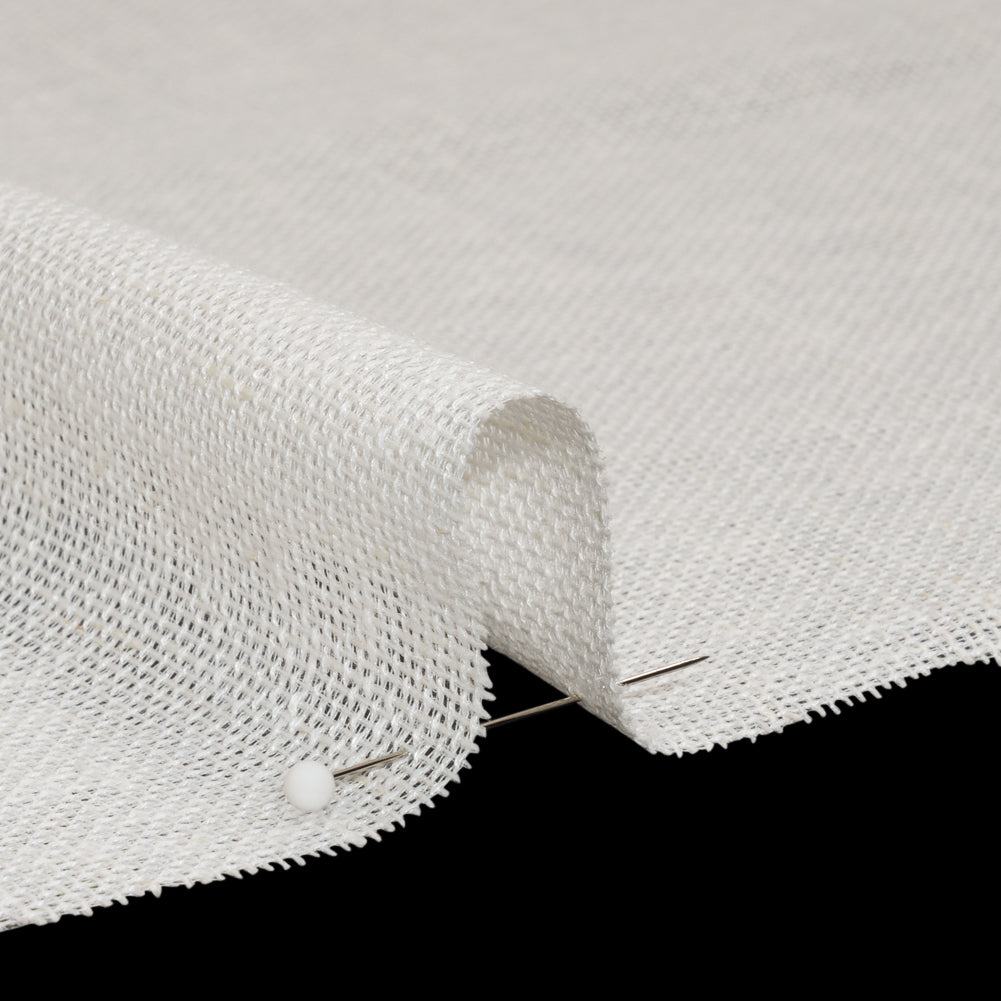 Slubbed Open Weave Drapery Sheer Fabric 118" - Ivory - British Imported