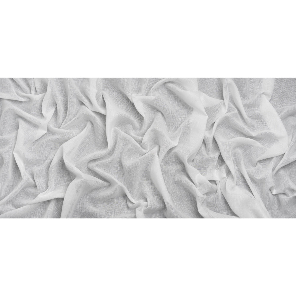Recycled Polyester Soft Drapery Sheers Woven 118" - Ivory - British Imported