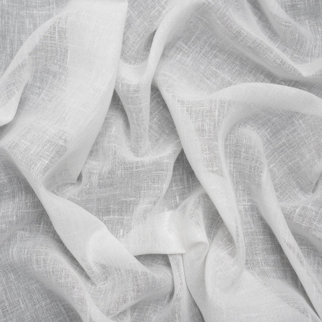Recycled Polyester Soft Drapery Sheers Woven 118" - Ivory - British Imported