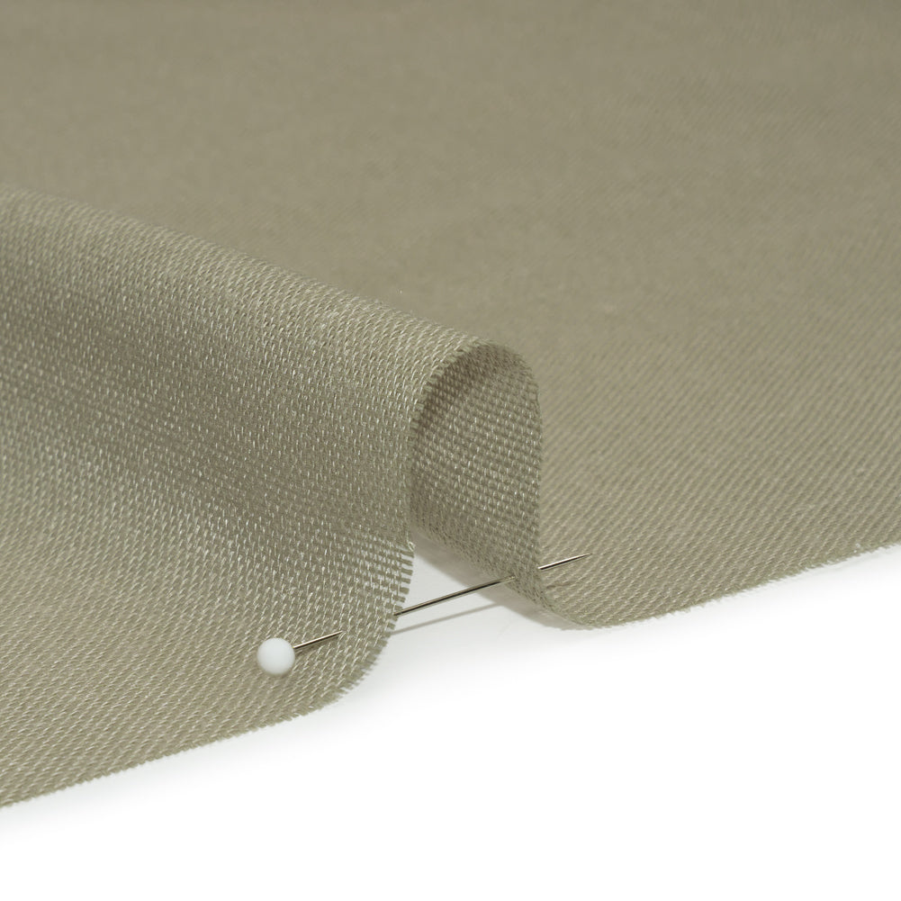 Recycled Polyester Soft Drapery Sheers Woven 118" - Olive - British Imported