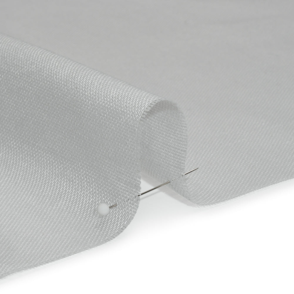 Recycled Polyester Soft Drapery Sheers Woven 118" - Silver - British Imported