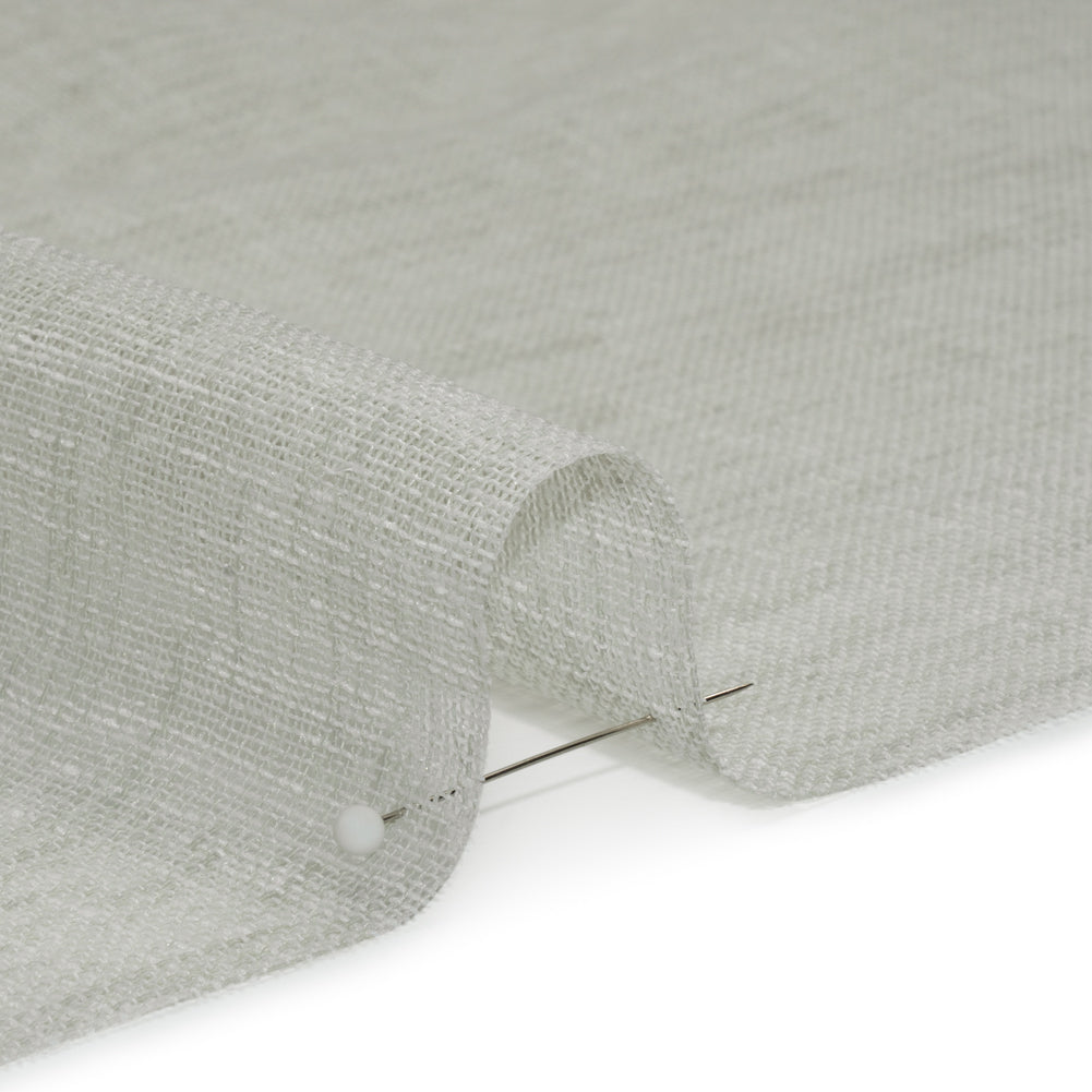 Linen Look Recycled Polyester Drapery Sheers Woven 118" - Aloe - British Imported