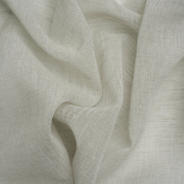 Linen Look Recycled Polyester Drapery Sheers Woven 118" - Aloe - British Imported