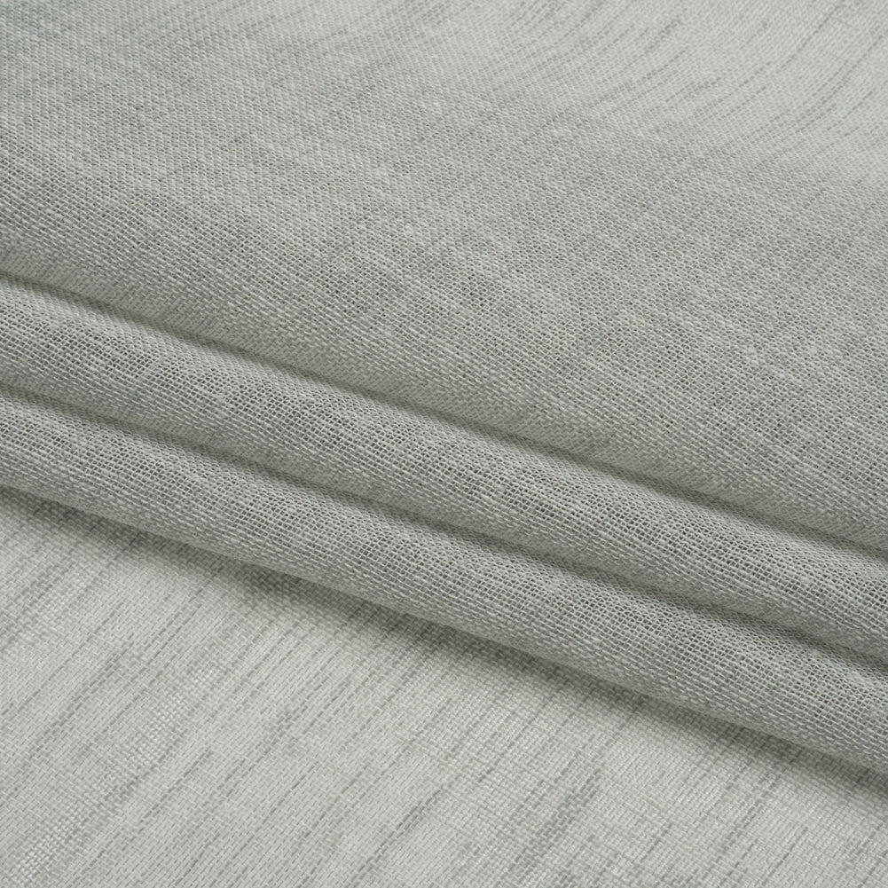 Linen Look Recycled Polyester Drapery Sheers Woven 118" - Mist - British Imported