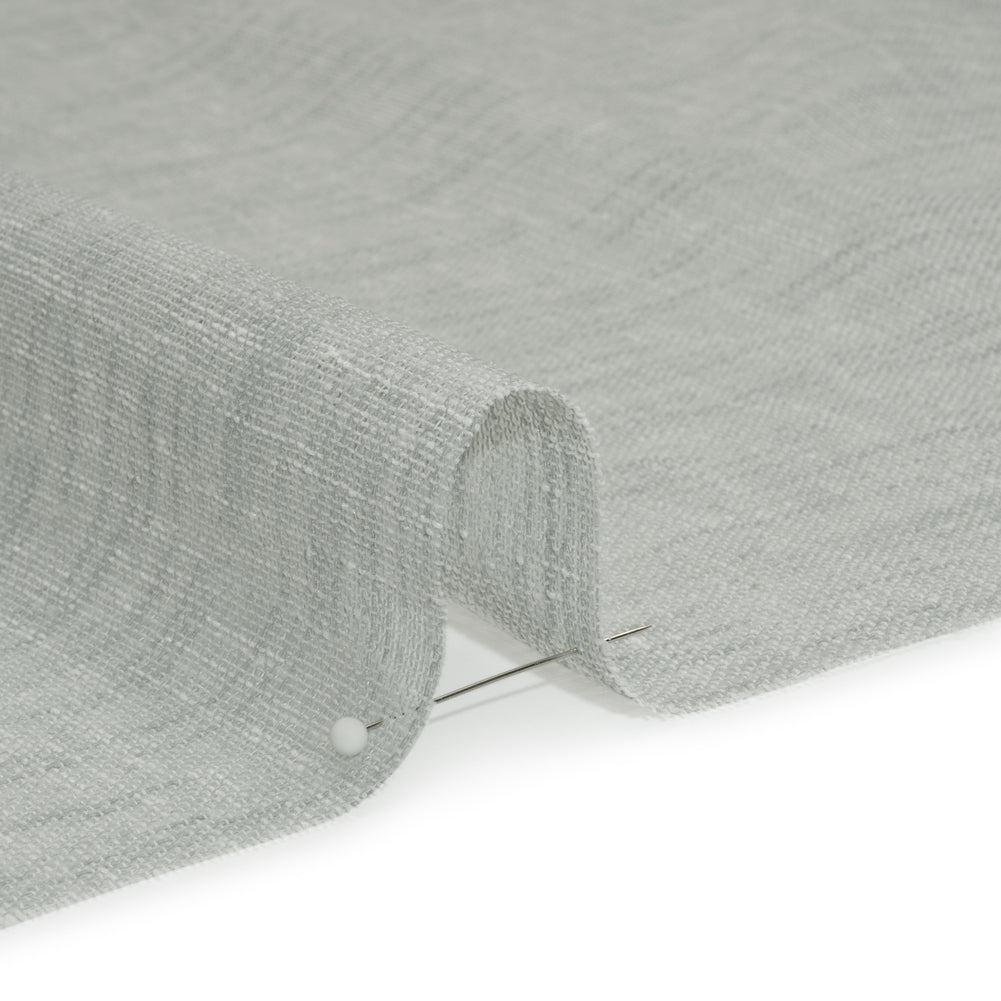 Linen Look Recycled Polyester Drapery Sheers Woven 118" - Mist - British Imported