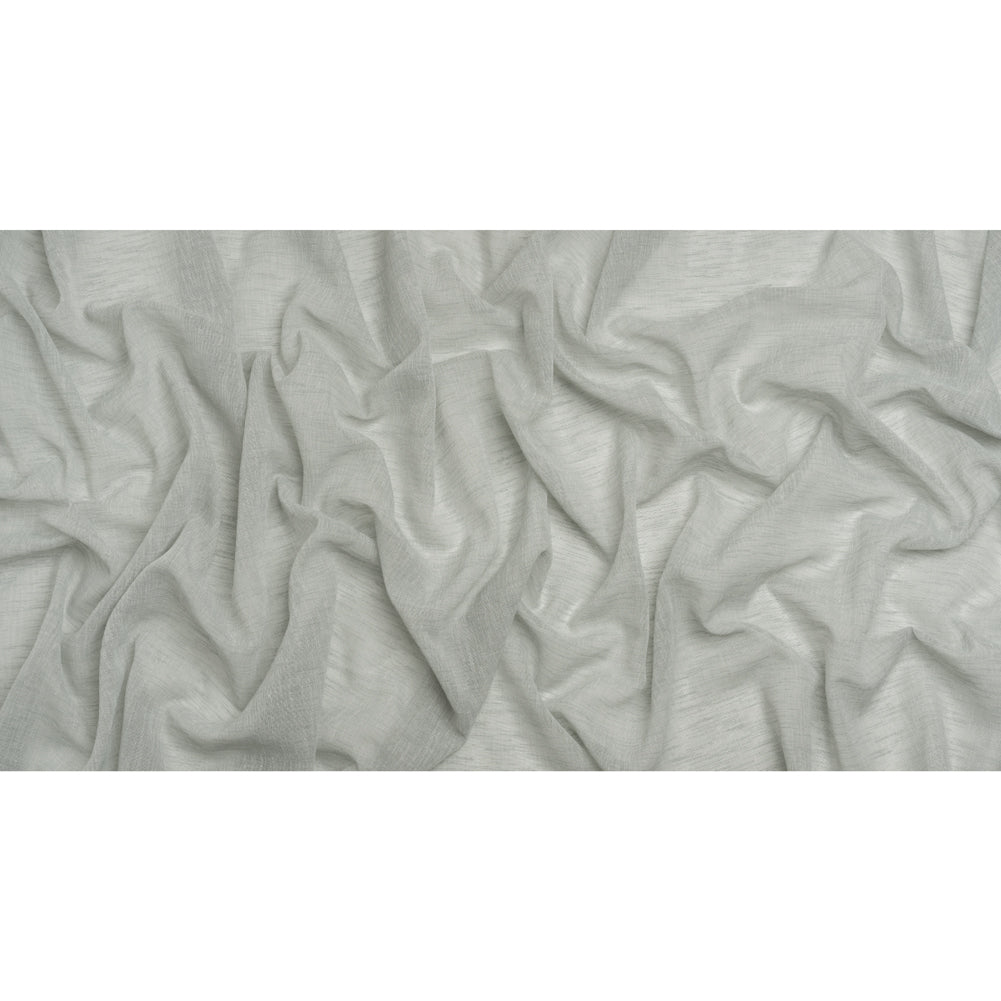 Linen Look Recycled Polyester Drapery Sheers Woven 118" - Mist - British Imported