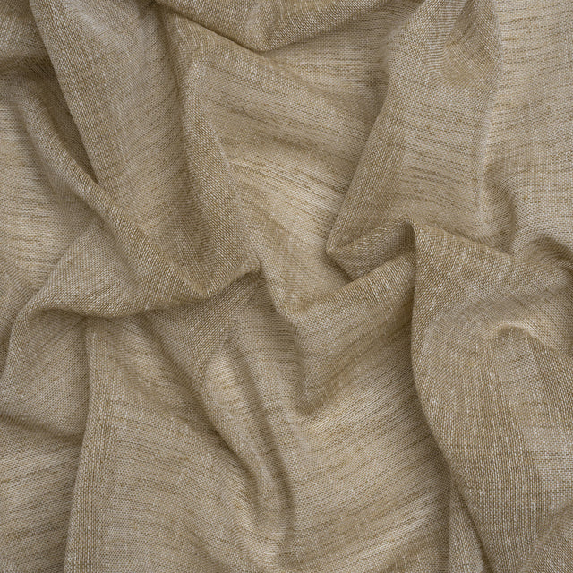 Linen Look Recycled Polyester Drapery Sheers Woven 118" - Olive - British Imported