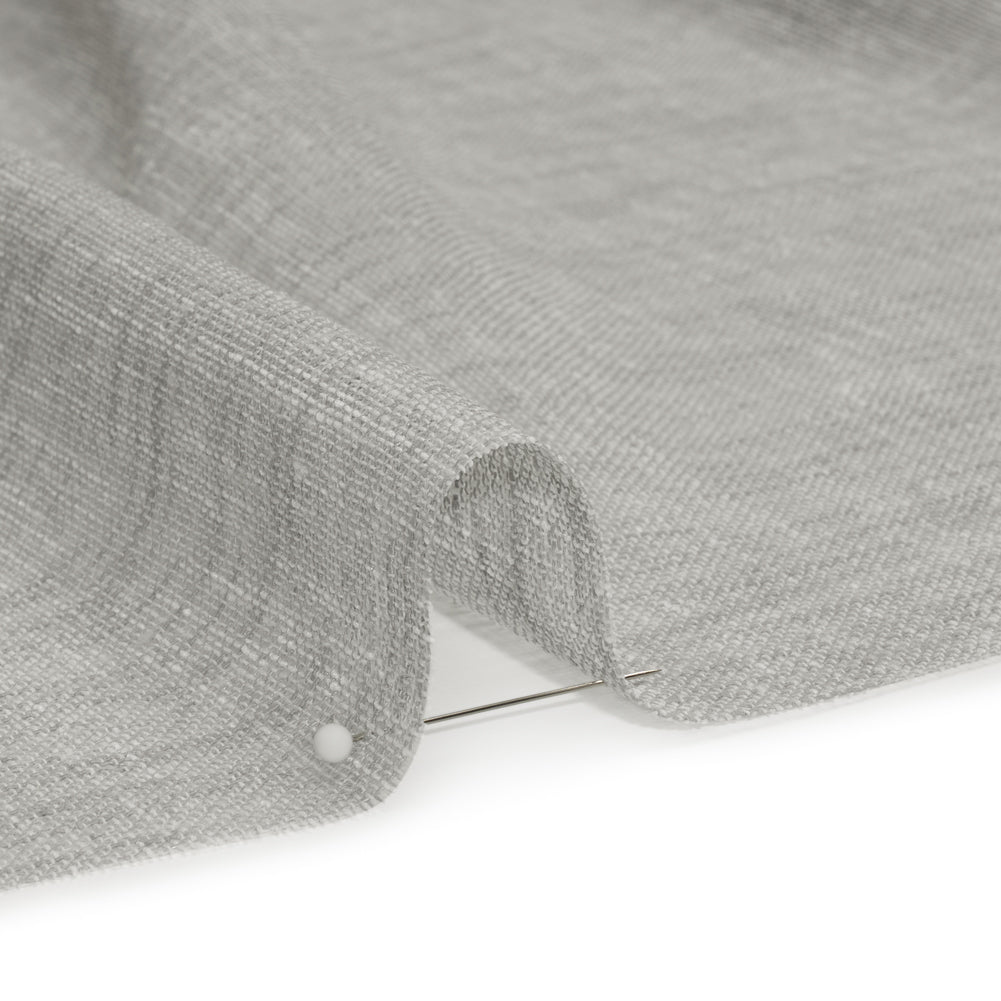 Linen Look Recycled Polyester Drapery Sheers Woven 118" - Pebble - British Imported