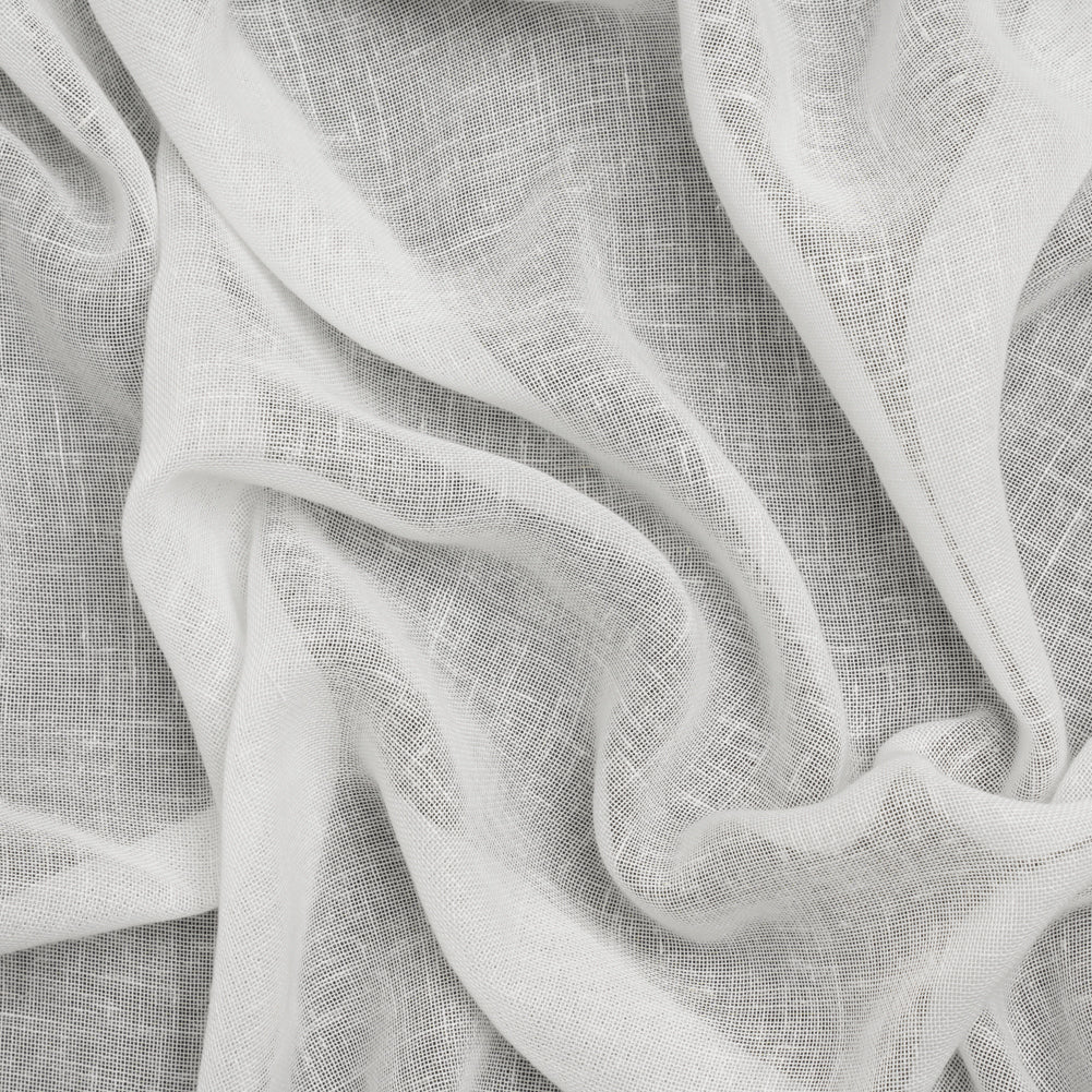 Gauzy Linen Blend Drapery Sheers Woven 118" - Chalk - British Imported