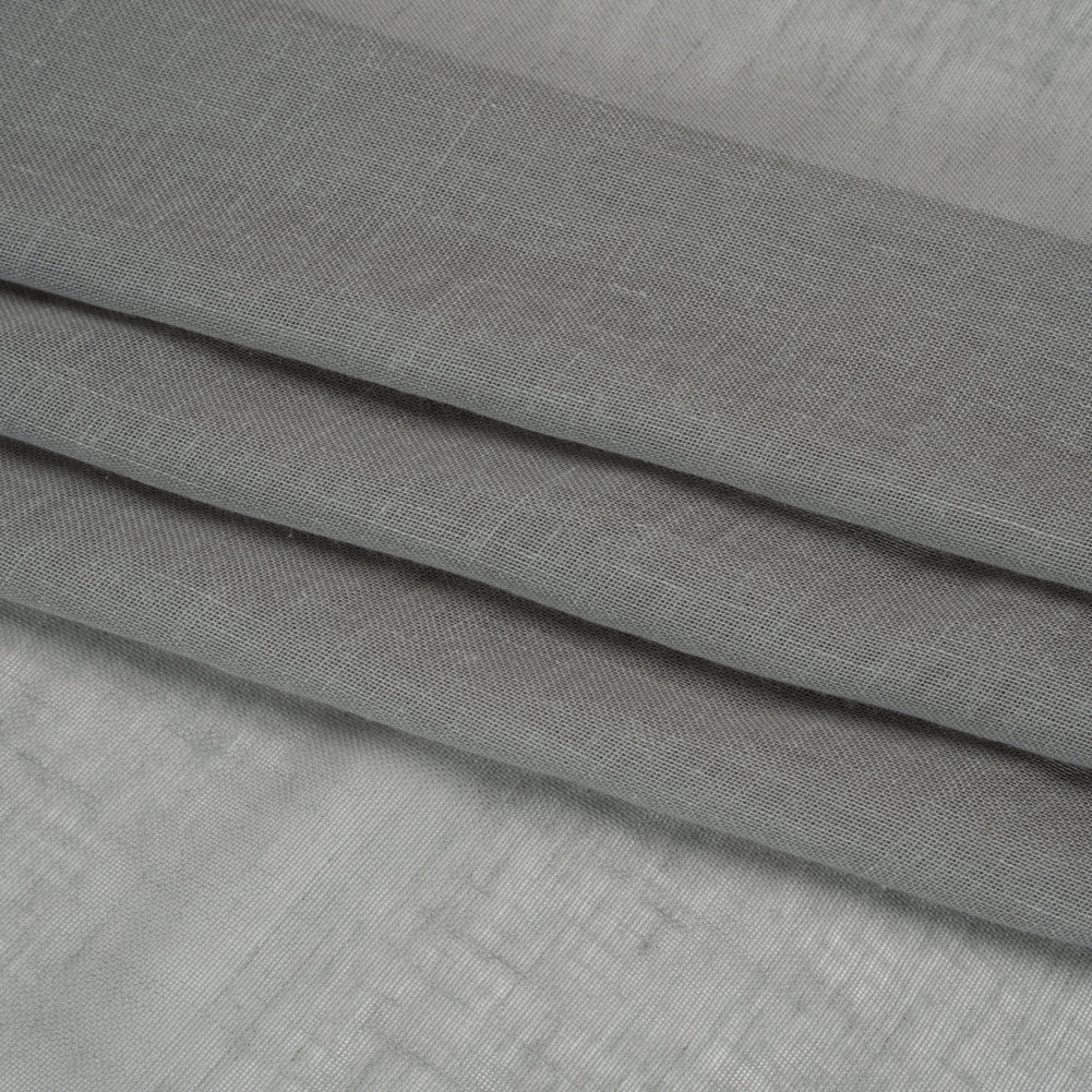 Gauzy Linen Blend Drapery Sheers Woven 118" - Graphite - British Imported