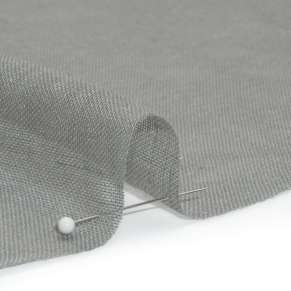 Gauzy Linen Blend Drapery Sheers Woven 118" - Graphite - British Imported