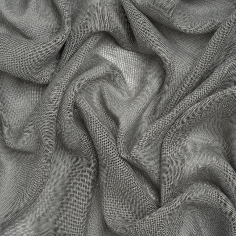Gauzy Linen Blend Drapery Sheers Woven 118" - Graphite - British Imported