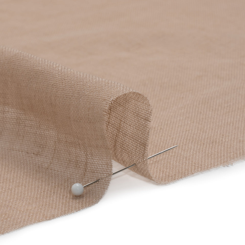 Gauzy Linen Blend Drapery Sheers Woven 118" - Quartz - British Imported