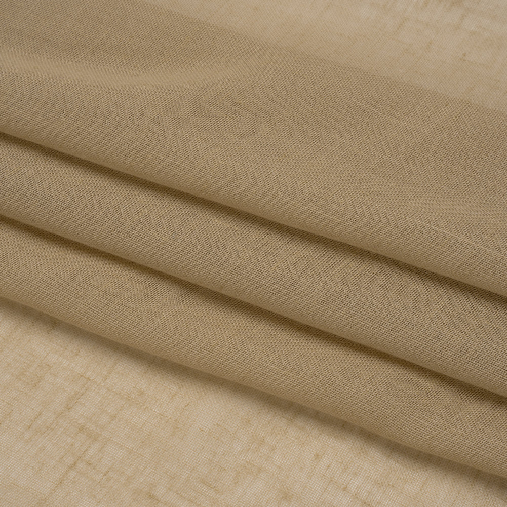Gauzy Linen Blend Drapery Sheers Woven 118" - Sand - British Imported
