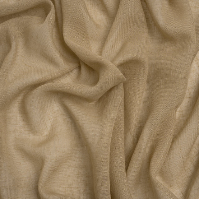 Gauzy Linen Blend Drapery Sheers Woven 118" - Sand - British Imported