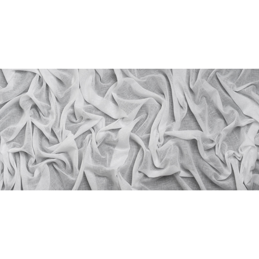 Crisp Linen Blend Drapery Sheers 122" - Chalk - British Imported