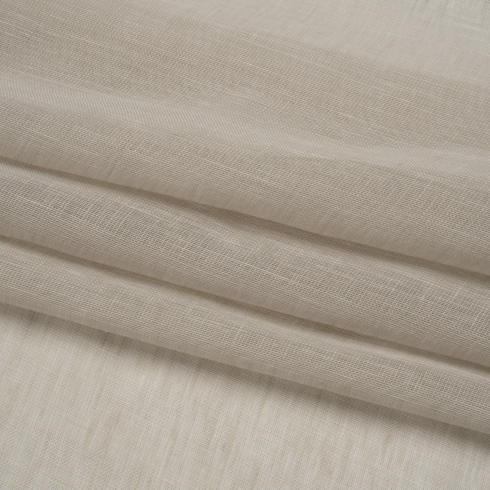 Crisp Linen Blend Drapery Sheers 122" - Flax - British Imported