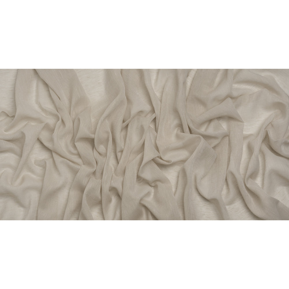 Crisp Linen Blend Drapery Sheers 122" - Flax - British Imported