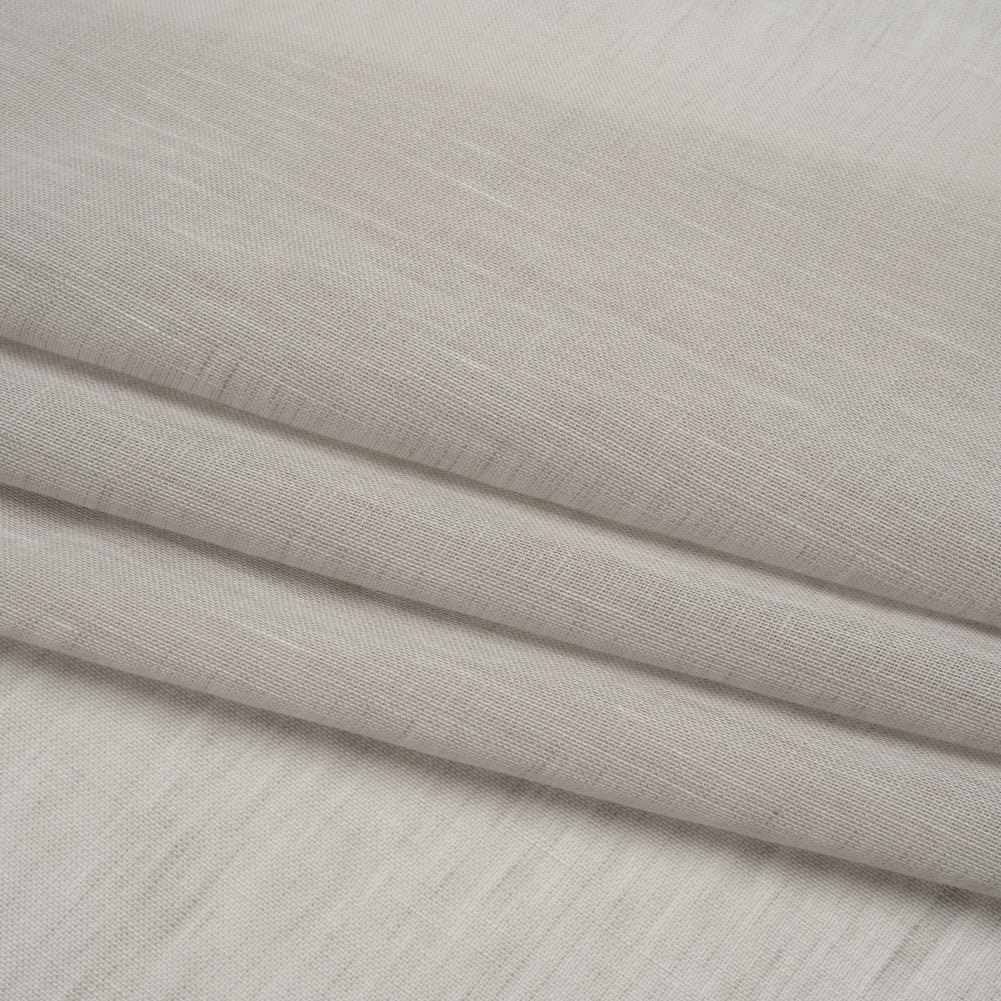 Crisp Linen Blend Drapery Sheers 122" - Pebble - British Imported