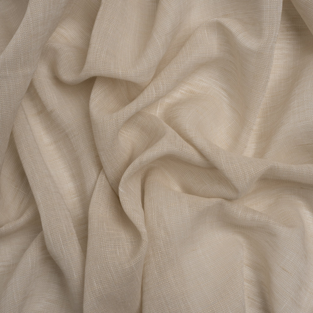 Crisp Linen Blend Drapery Sheers 122" - Putty - British Imported