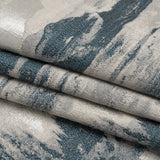 Recycled Polyester Drapery Jacquard - Indigo Hazy Landscapes - British Imported