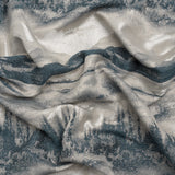 Recycled Polyester Drapery Jacquard - Indigo Hazy Landscapes - British Imported