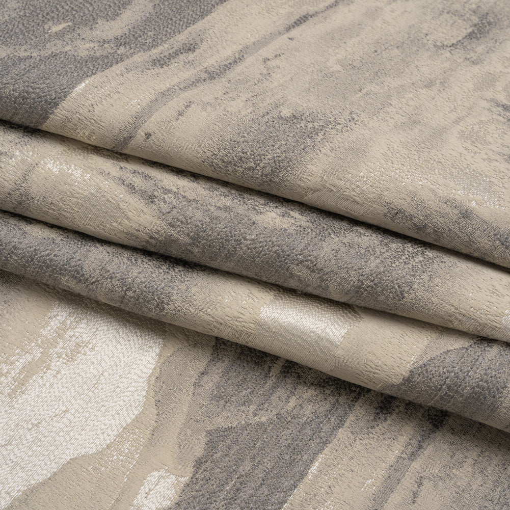 Recycled Polyester Drapery Jacquard - Slate Hazy Landscapes - British Imported