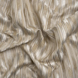 Recycled Polyester Drapery Jacquard - Flax Streaking Stripes - British Imported