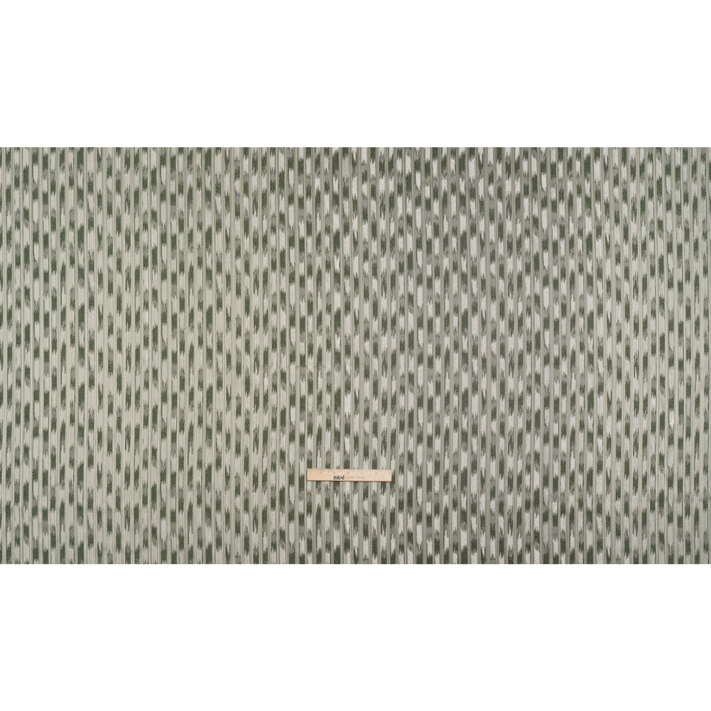 Recycled Polyester Drapery Jacquard - Forest Streaking Stripes - British Imported