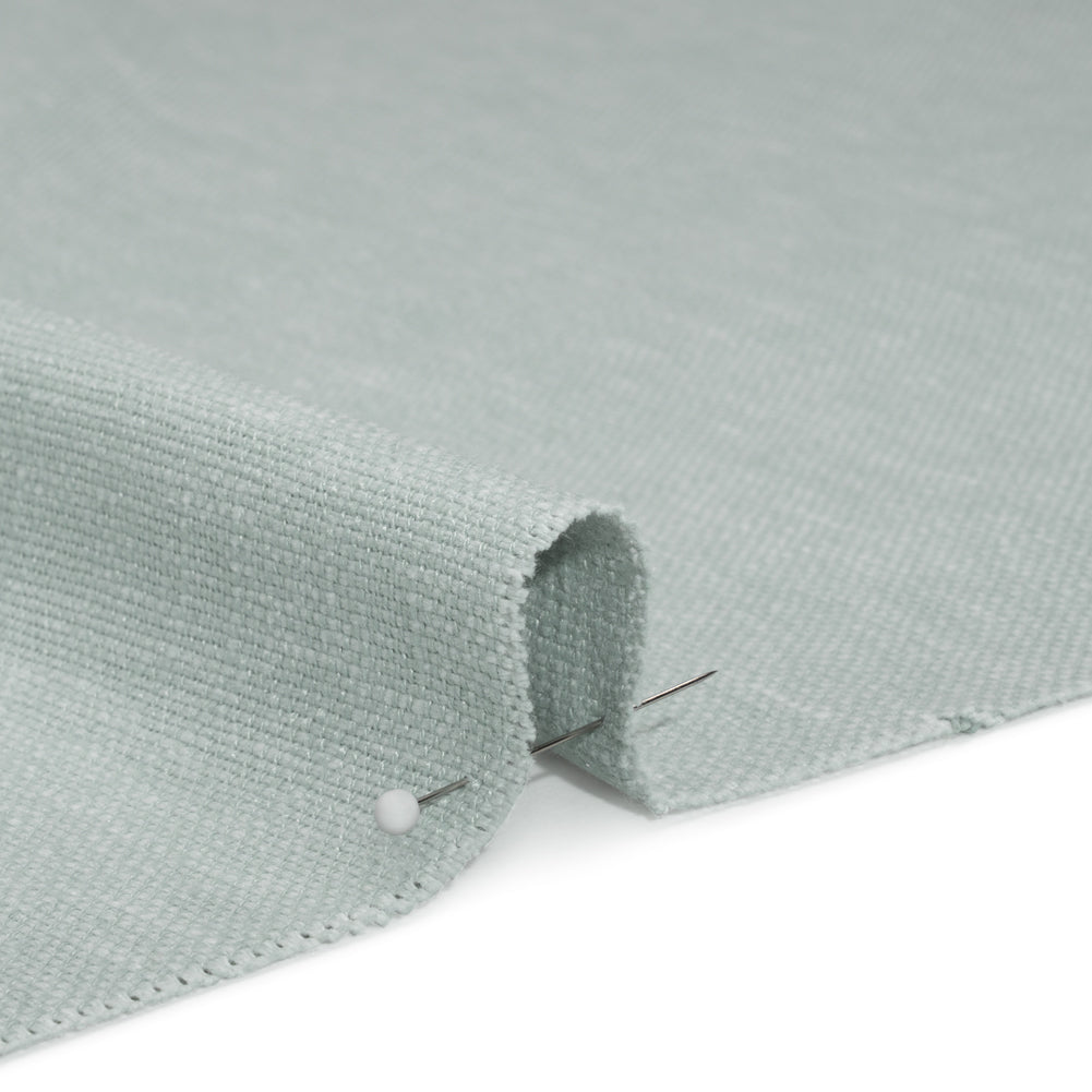 Linen Look Recycled Polyester and Cotton Woven - Seafoam - British Imported