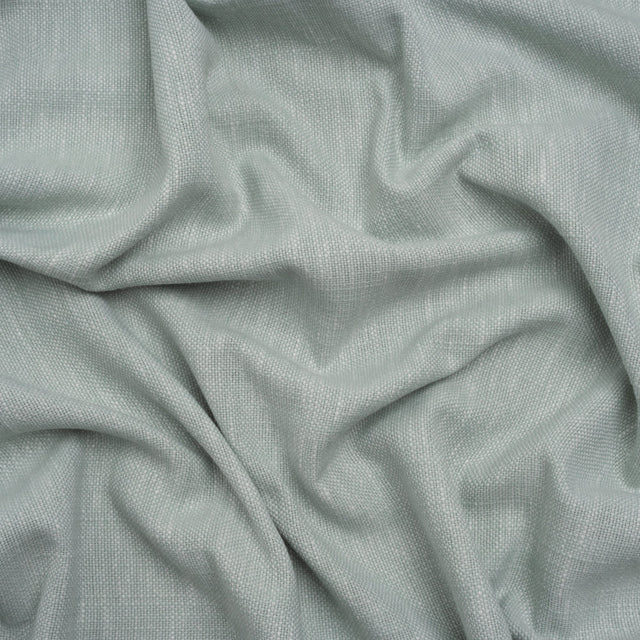 Linen Look Recycled Polyester and Cotton Woven - Seafoam - British Imported