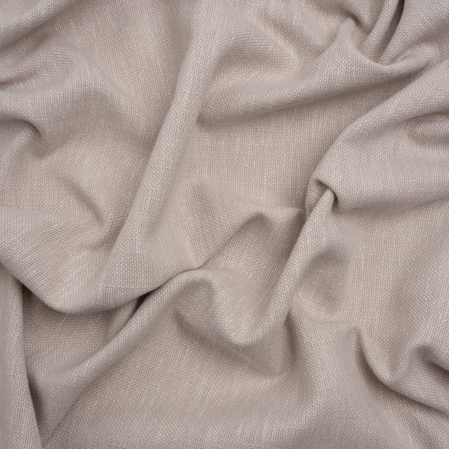 Linen Look Recycled Polyester and Cotton Woven - Shell - British Imported