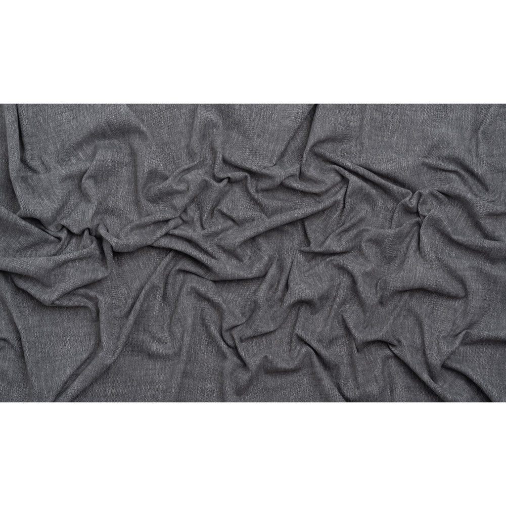 Linen Look Recycled Polyester and Cotton Woven - Slate - British Imported