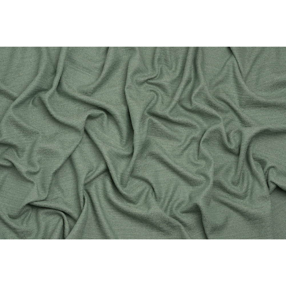 Textured Recycled Polyester Woven - Aloe Boucle Stripes - British Imported