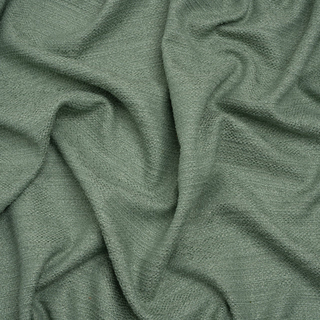 Textured Recycled Polyester Woven - Aloe Boucle Stripes - British Imported