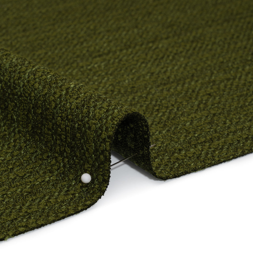Textured Recycled Polyester Woven - Bottle Boucle Stripes - British Imported