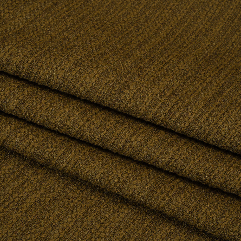 Textured Recycled Polyester Woven - Caper Boucle Stripes - British Imported