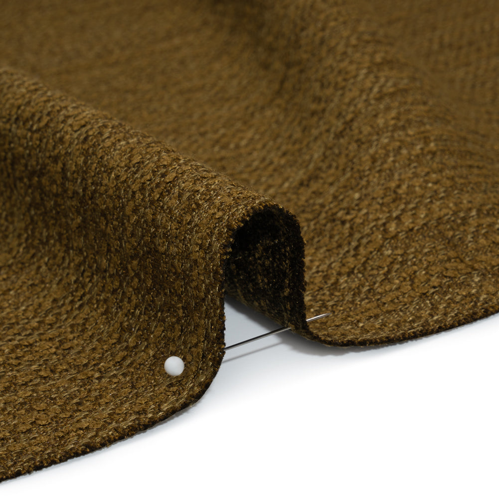 Textured Recycled Polyester Woven - Caper Boucle Stripes - British Imported