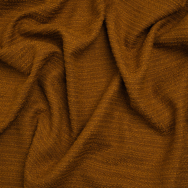 Textured Recycled Polyester Woven - Copper Boucle Stripes - British Imported