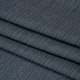 Textured Recycled Polyester Woven - Denim Boucle Stripes - British Imported