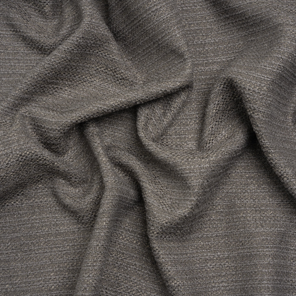 Textured Recycled Polyester Woven - Flint Boucle Stripes - British Imported