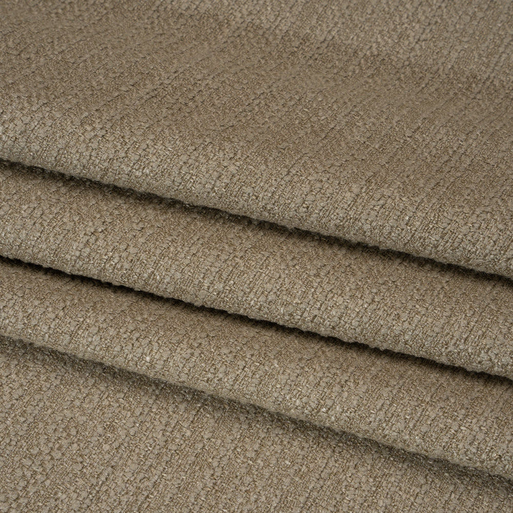 Textured Recycled Polyester Woven - Hemp Boucle Stripes - British Imported